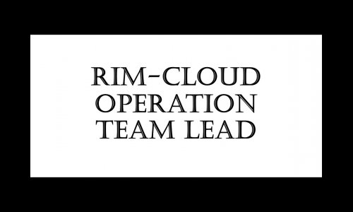 RIM-Cloud operation Team Lead